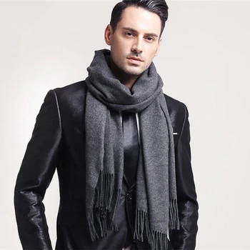 

European Solid Color Men Red Scarf Brand Designer Style Wool Soft Cashmere Scarves Cachecol Masculino Inverno Winter Shawls