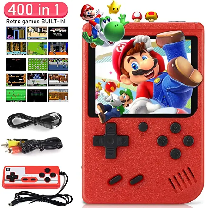 Portable Retro Video Game Console Handheld 2 Players Gamepad 400 in 1 Games Player for Christmas | Электроника