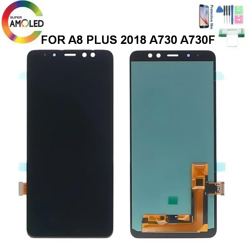 Super AMOLED A8 Plus дисплей для Samsung Galaxy + 2018 A730 A730F телефон ЖК-дисплей сенсорный экран