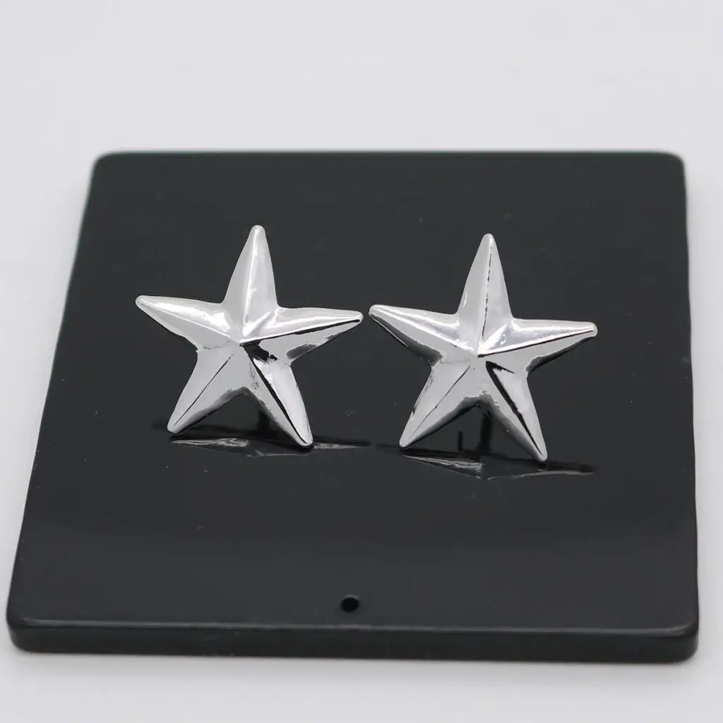 Fashionable Star Brooch Pins Badge Suit Cloth Clip Shirt Lapel Pin Collor Pin Fashion Jewelry Alloy Brooches Gold silver color