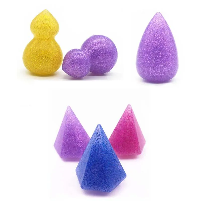 1 шт., новинка, силиконовая блестящая губка, спонж для макияжа, для тональной основы, BB крем, незаменимый блендер для лица, косметический спонж esponja maquiagem