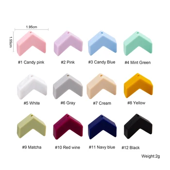 

10Pc Silicone Bead Baby teether Food Grade Perle Silicone Arrow Bead DIY Pacifier Chain Necklace Nurse Accessories Newborn Gifts