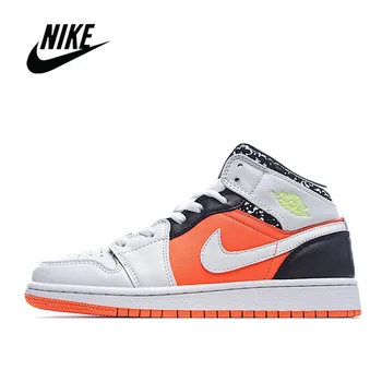 

Nike Air Jordan 1 Retro Mid GS Basketball Shoes Men's Basketball Sneakers Unisex Women Breathable Air Jordan 1 Low Travis Scott