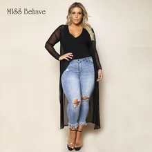 Весна и лето стиль Европа и Америка платье большого размера вязаный шифоновый кардиган пальто с длинным рукавом