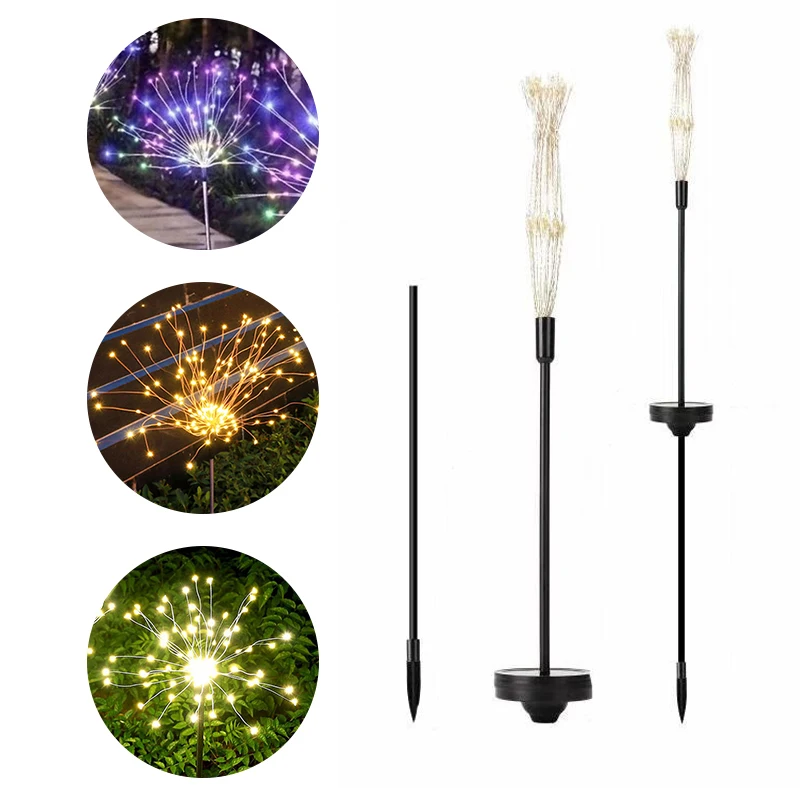 Solar fireworks lamp outdoor lawn courtyard decoration atmosphere lamp landscape lamp