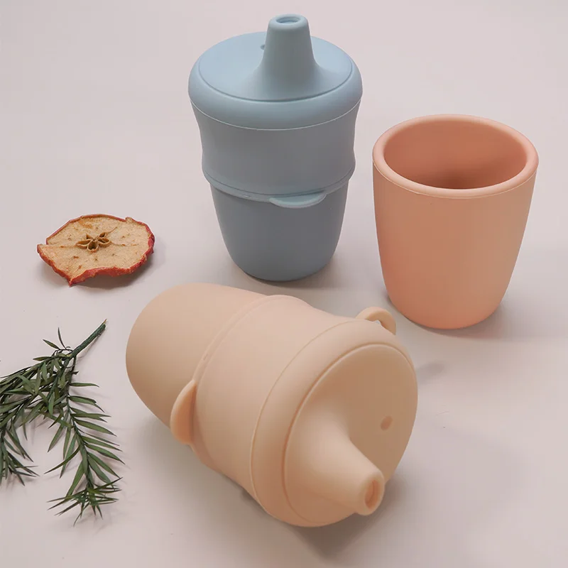 Portable Drinkware Baby Food Storage Snacks Cup Infant BPA Free Sippy Cup Silicone Feeding Accession For Kids Christmas gift 4