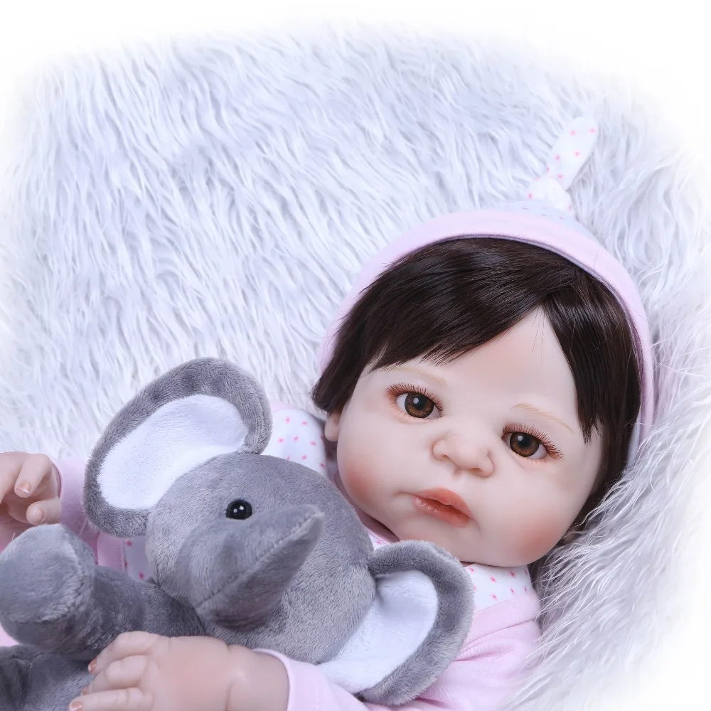NPK 2" reborn куклы полное тело силиконовые reborn Младенцы парик Реалистичная девушка Bebe живой reborn bonecas дети подарки на день рождения игрушки