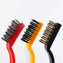 3pcs/Set Gas Stove Cleaning Brush Kitchen Tools Strong Decontamination Rust Metal Fiber Brushes Multi-functional Wire Brush