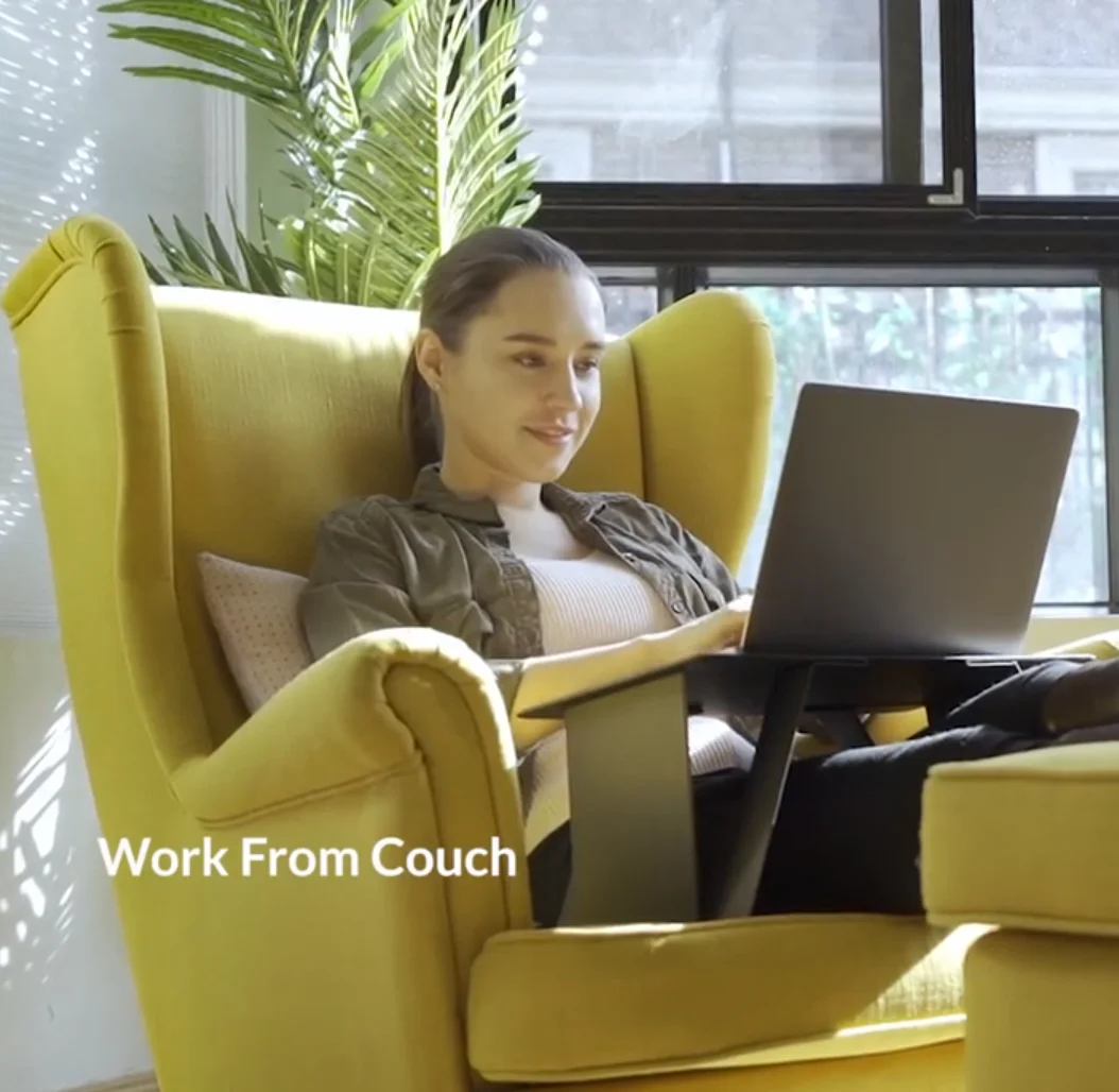 Work from couch with a Multifunctional Lightweight Laptop Stand