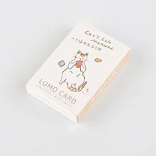 28 листов/Набор 52*80 мм кошачья жизнь руководство Lomo карты мультфильм Мини открытка на день рождения письмо Подарочная открытка с сообщением