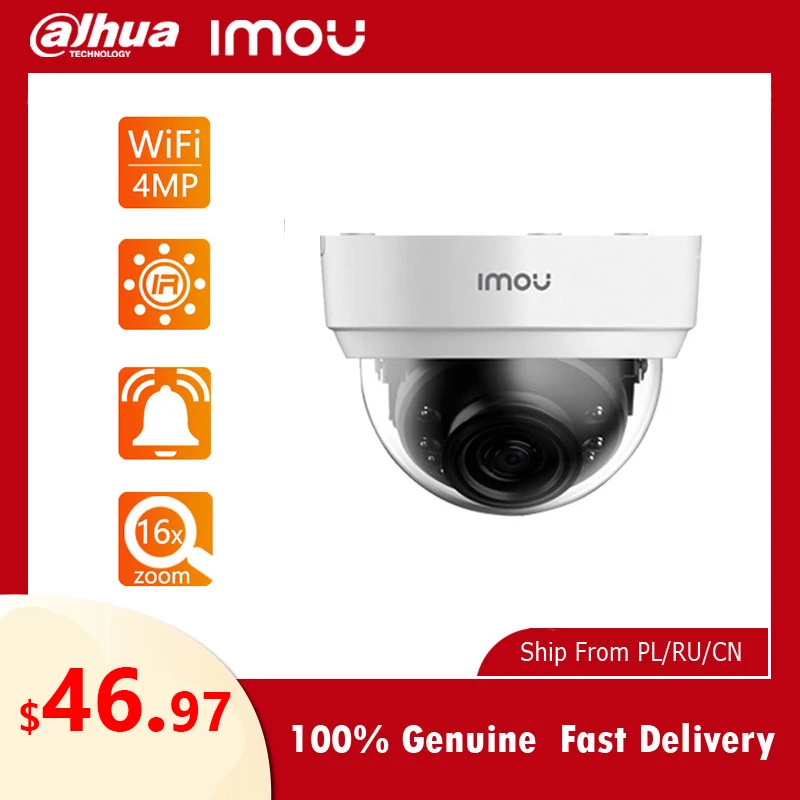 IP-камера Dahua Imou Dome Lite 4 МП Wi-Fi камера видеонаблюдения с обнаружением человека