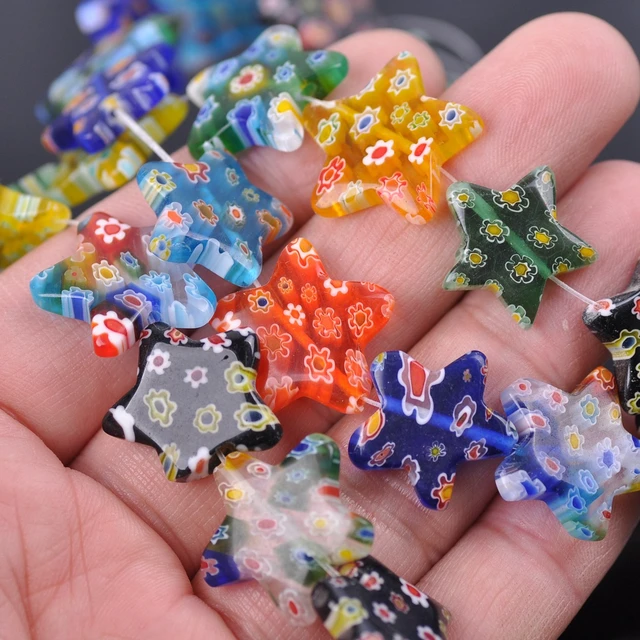 Flower Diy Jewelry Making Accessories  Glass Star Beads Jewelry Making -  Shape Mixed - Aliexpress