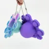 Fidget Relieve Stress Toys Rainbow Push Bubble Antistress Toys Children Sensory Toy To Relieve Autism Gift Key Chain Gift