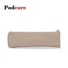 

Student Pencil Case PU Leather Mini Cosmetic Bag Makup Brush Pocket Small School Kit Trousse Ecole 20cm Length