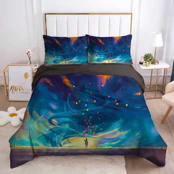 

3D Duvet Cover Sets Scenery Design Custom Beddings Bedding Bag and Pillow Shams King Queen Full Double Size Bedding Sets
