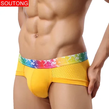 

Search with MEN'S Underwear Men's Color Edge Mesh Modal Low-Rise Fashion Breathable Triangle Underwear a Generation