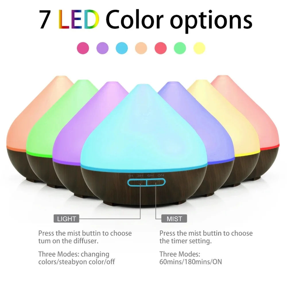 

Wood grain atomizer industrial ultrasonic essential oil diffuser Portable air humidifier Household appliance aroma diffuser