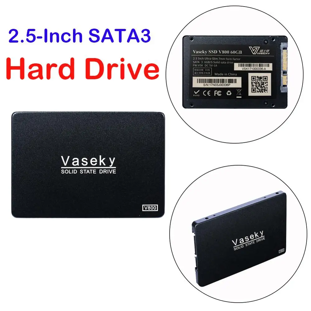 500GB 240GB HDD Vaseky V800 SSD компьютерный жесткий диск 2,5 дюймов Внутренний твердотельный диск SATA3 380 МБ/с. 60g 64g 120g 128g HHD Sata