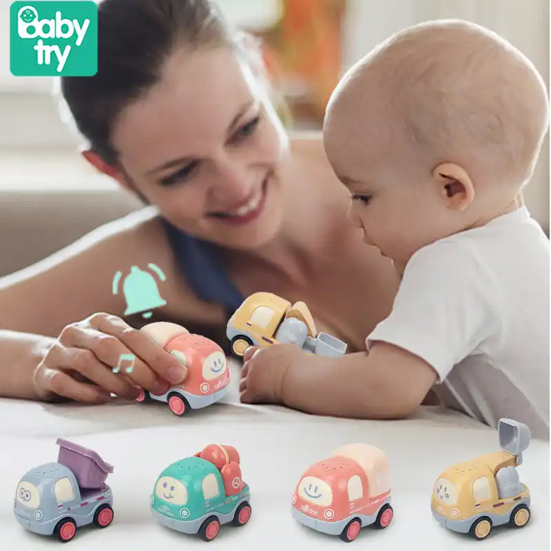 4 Pieces Bebe Jouets Voitures 0 12 24 Mois Lumiere Son Dessin Anime Vehicules Jouet Pour Les Tout Petits Enfants Friction Camions Enfants Cadeaux Educatifs Aliexpress