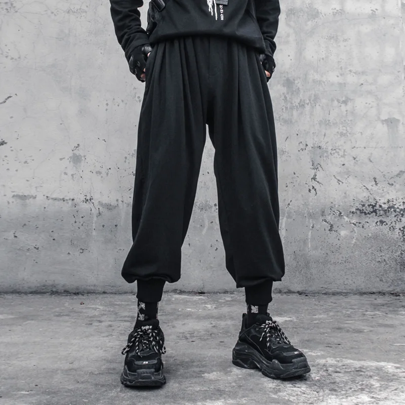 

Men's Street Loose Legged Casual Sportswear Pants Fashion Trend Large Vertical Feeling Lantern Pants New Wide Leg Harlan Pants