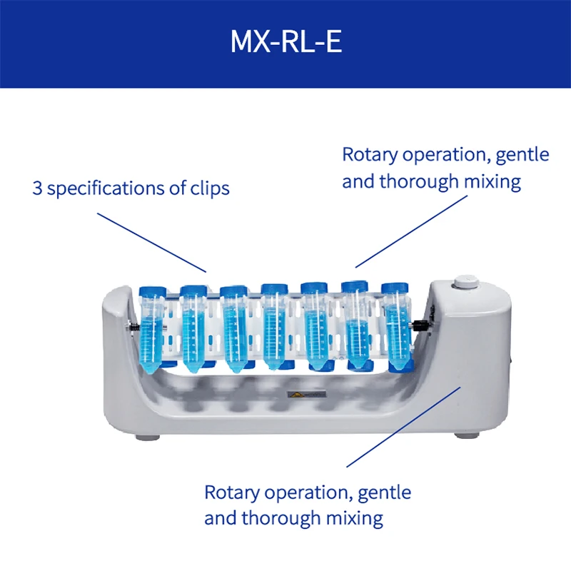 Lab Centrifuge Tube Rotator Mixer LCD Digital Adjustable 0-70rpm 1.5/15/50ml Centrifuge Tube Sample Mixing Laboratory Equipment