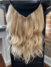 Extensiones de cabello humano liso de una pieza, línea de pescado Invisible, Halo, diadema, cable secreto oculto Natural, Remy