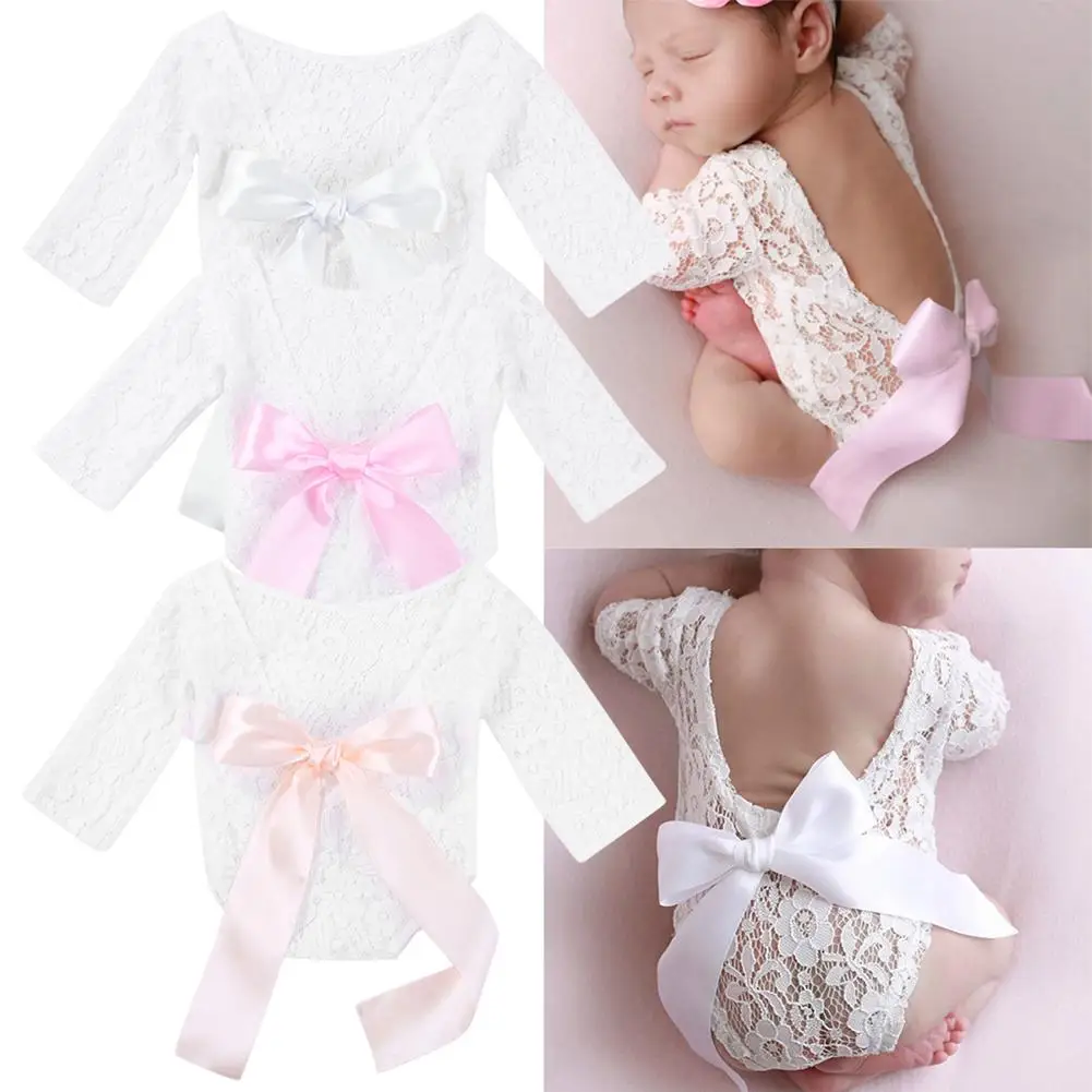 newborn sibling photos 2pcs Newborn Photography Props Baby Girls Lace Rompers Headband Photo Shoot Princess Kids Clothes Jumpsuit Clothes Onesies infant photoshoot