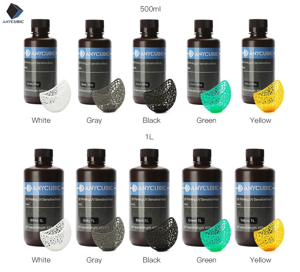 ANYCUBIC 3D Printer Material 1L 405nm Resin Kit Photon 3D Printer Sensitive Normal Liquid LCD 3D Printing Material