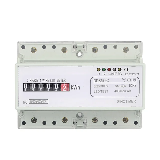 Three Phase 4 Wires Digital Power Electric Electricity Meter kWh Power