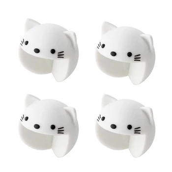 

Cute corner cushion 4 pieces set Corner pad corner protector Animal baby Safety measures for children's kids (cat)