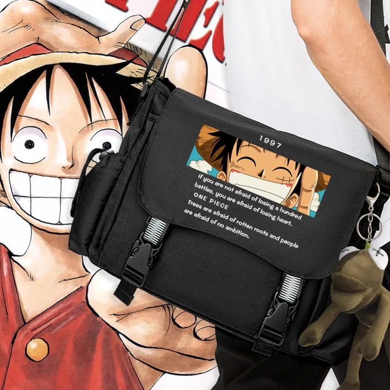 Аниме One Piece Luffy Косплей Оксфорд унисекс черная Подростковая сумка через плечо