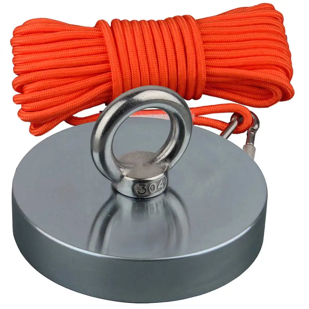 500KG Super Powerful Neodymium N52 Salvage Magnet Set Searching Fishing Magnets Magnetic Imanes 15M Sewing End