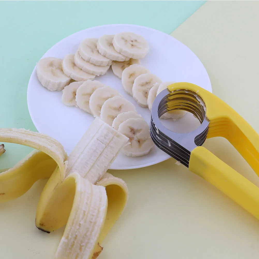 Из нержавеющей стали, для бананов Slicer Инструмент для фруктов и овощей, колбасный нож салат мороженое инструменты Пособия по кулинарии инструменты Кухня Аксессуары Гаджеты