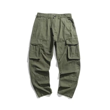 Ретро повседневные Модные брюки с несколькими карманами, одноцветные мужские брюки, Мужская одежда, мужские штаны, модные мужские DD6CK