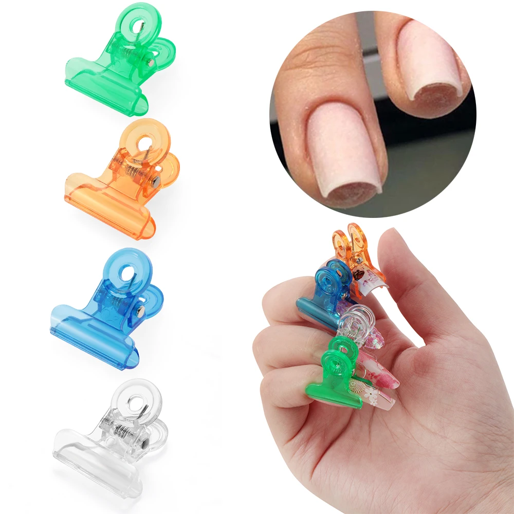 5Pcs Acrylic Plastic C Curve Nail Pinching Tips Clips Portable Nails Pinchers Gel Extension Shaped Tools DIY Art Accessorie | Красота и