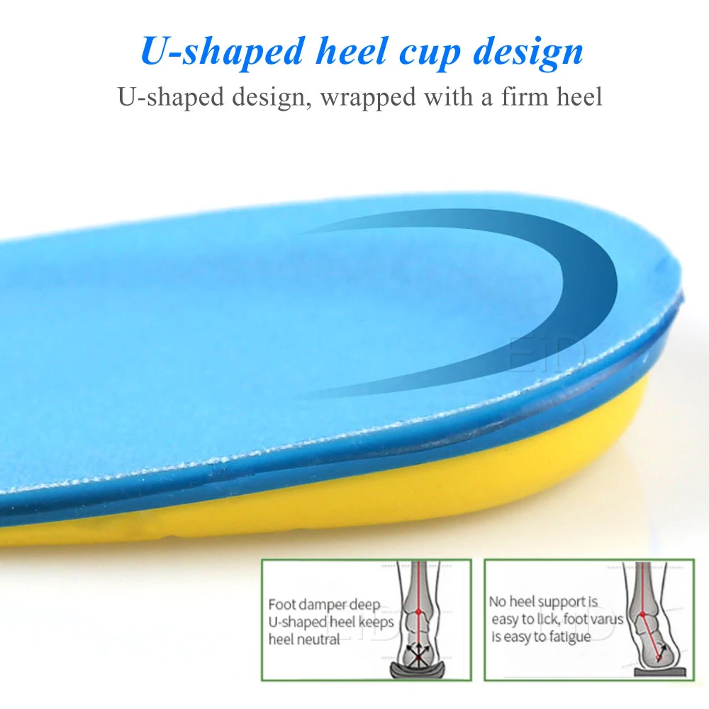 EiD Soft Silicone Gel Insoles for heel spurs pain Foot cushion Foot Massager Care Half Heel Plantar Fasciitis Insole Pad Unisex