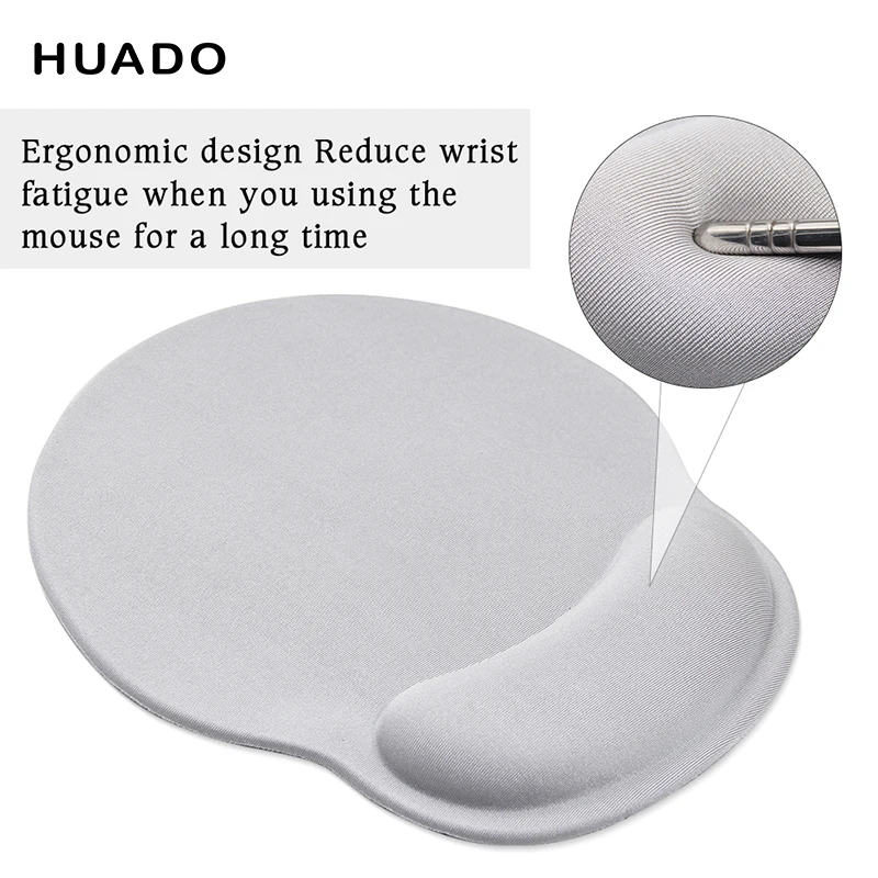 Ergonômico Memória Espuma Mouse Pad com Descanso de Pulso Base de Borracha Antiderrapante - Imagem 4