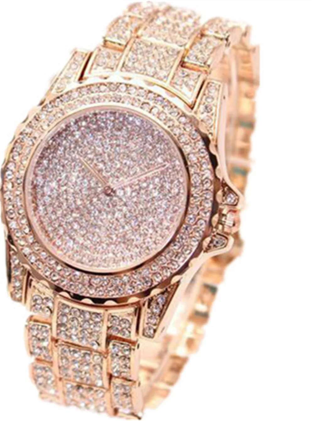 

Watch Women Stainless Steel Mesh Band Analog Quartz Wristwatch Fashion Luxury Ladies Golden Rose Gold Watch Clock