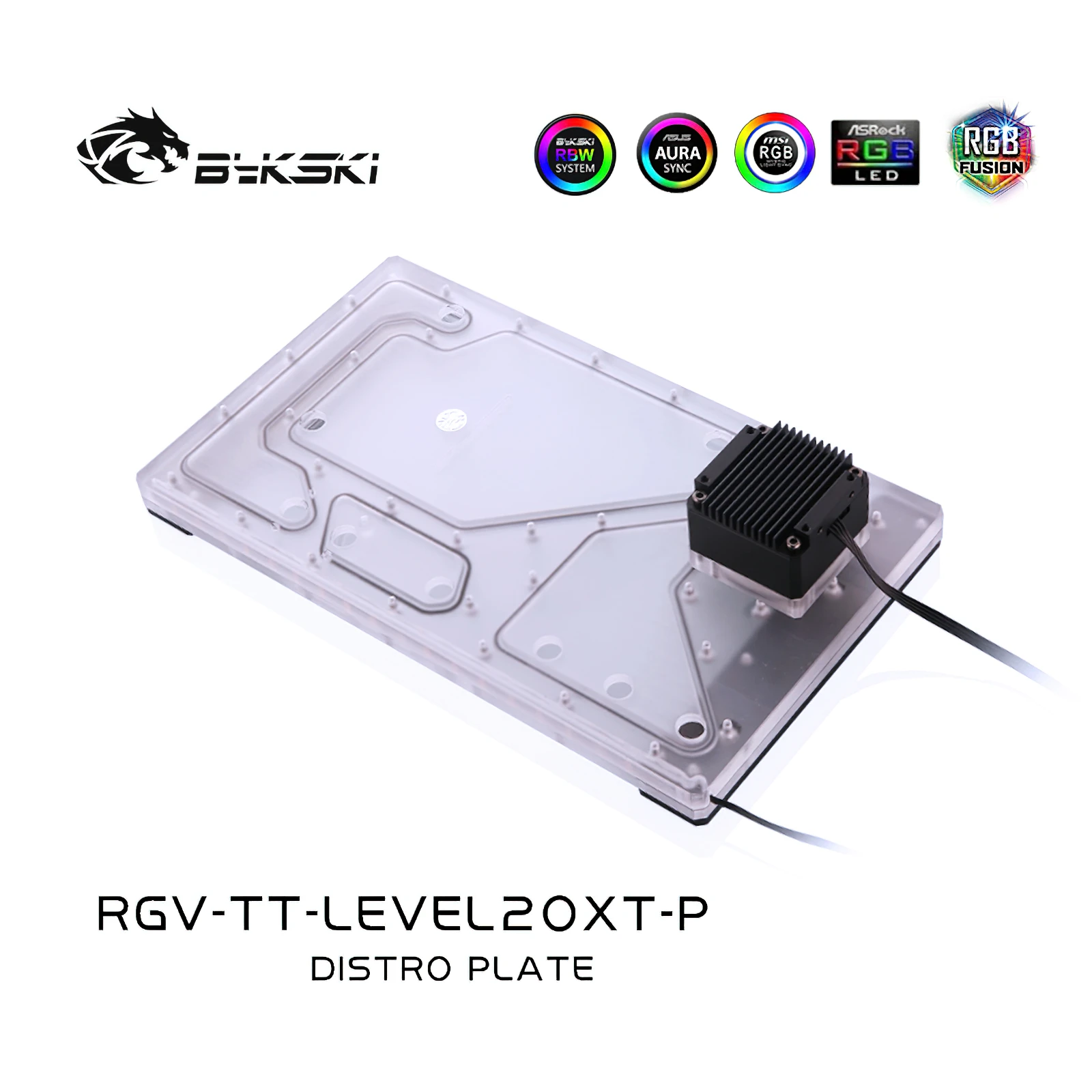 Bykski Rgb Water Cooling Distro Plate Reservoir Per Thermaltake Tt Level20 Xt Chassis Reservoir Rgv-Tt-Level20Xt-P