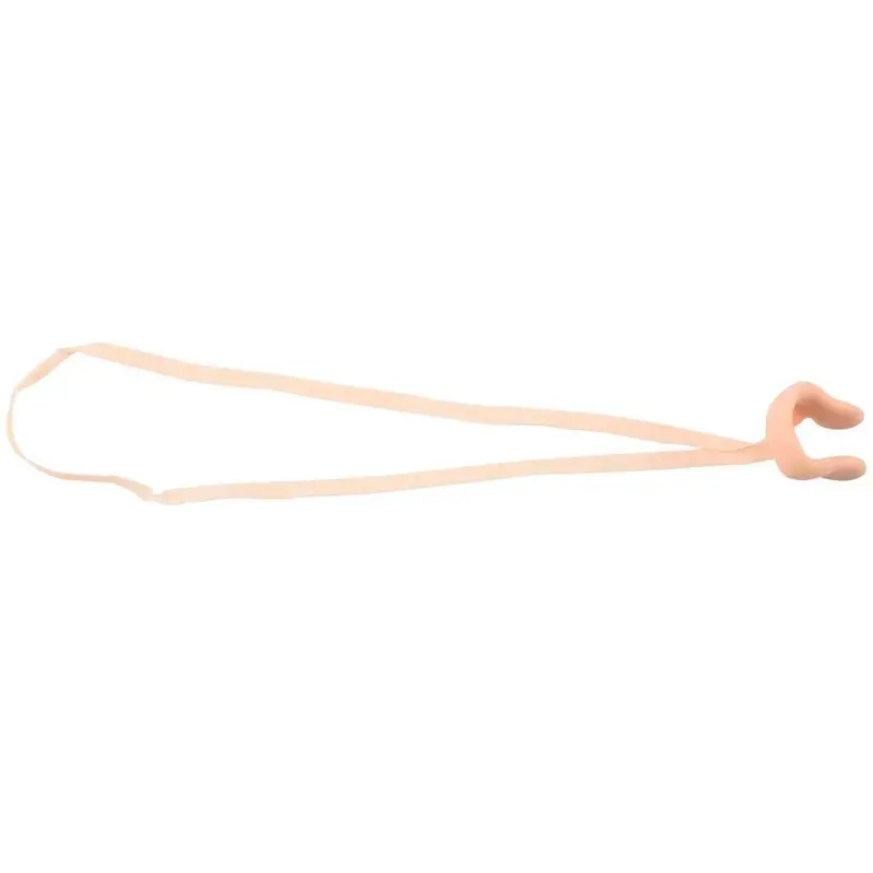 Beige Silicone Elastic Strap Dive Swimming Nose Clip Protector