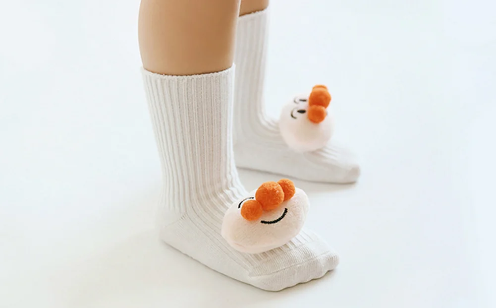 От 0 до 3 лет милые хлопковые носки-тапочки для новорожденных девочек Нескользящие Носки с рисунком для маленьких мальчиков и девочек От 0 до 3 лет