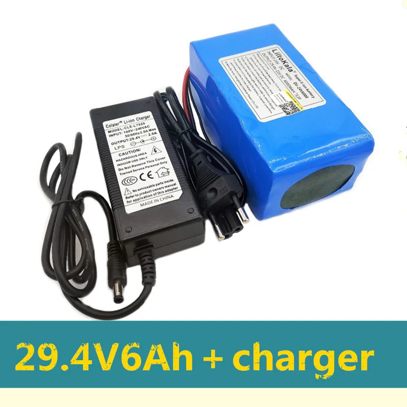 LiitoKala 24 V 6Ah 24 7S3P 18650 bateria de litio v ciclomotor Bicicleta elestrica/eletrica/bateria de i【es de litio pacote+ 29