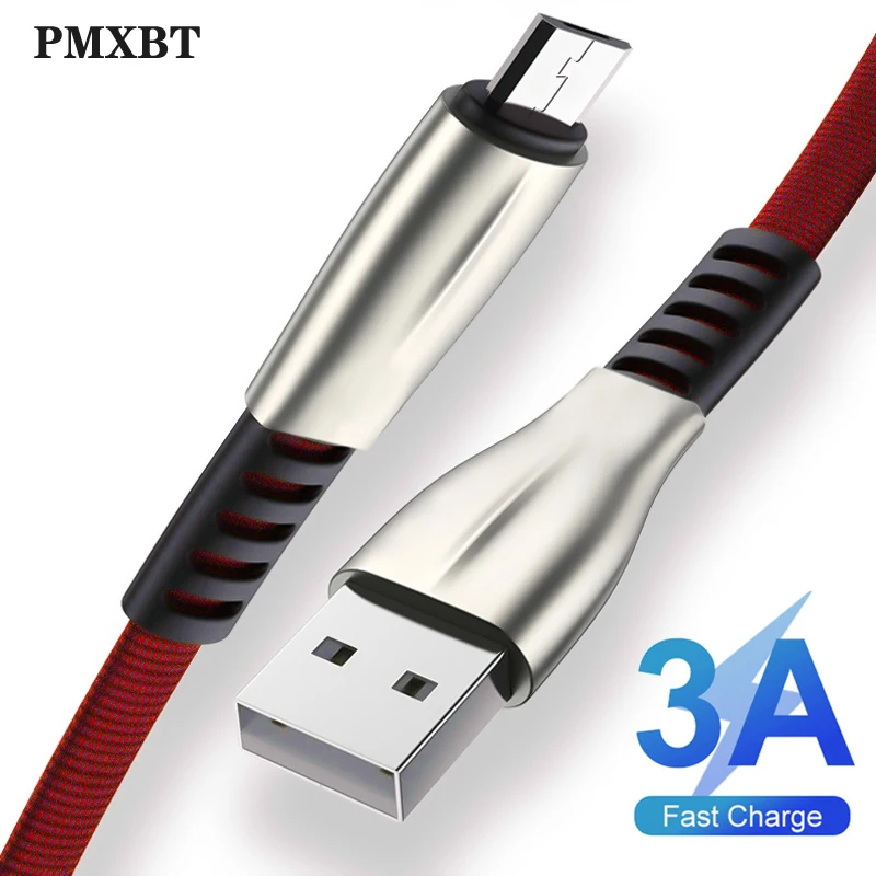 Micro USB кабель зарядное устройство для Samsung Huawei Xiaomi 3A синхронизации данных провод