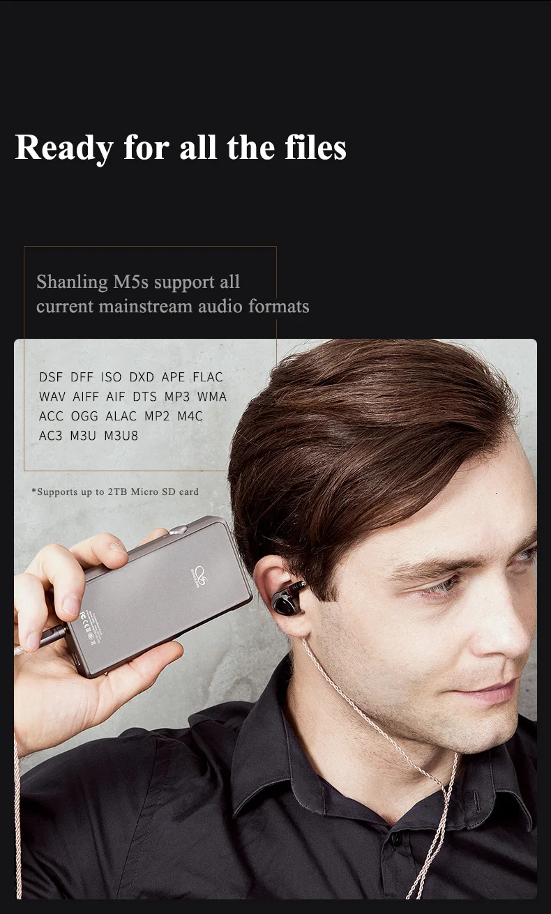 Shanling M5s AK4493EQ DAC Портативный Hi-Res Музыкальный плеер HIFI DAP MP3 с aptX Bluetooth особенности DSD256 для бега спорта