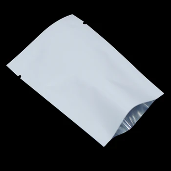 

Free Shipping 7*10cm Heat Seal White Aluminum Foil Open Top Food Snack Plastic Packaging Bags Mylar Vacuum Pouches 100Pcs/Lot