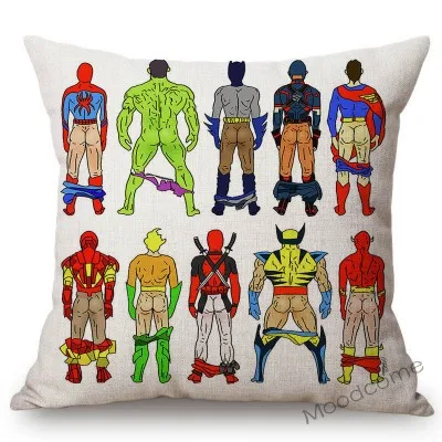 Забавный супергерой Супермен, Халк, задницы, подушка, Халк, кошка, девушка, Бэтмен, задницы, комикс, хлопок, лен, диван, подушка, автомобильное сиденье, пледы, Pilow