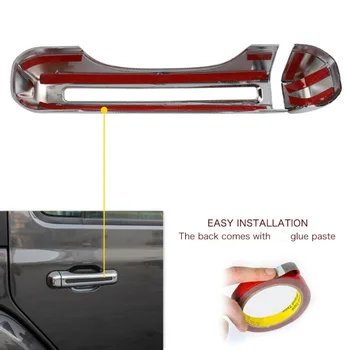 

10Pcs Door Handle Cover Silver ABS Decor For Jeep Wrangler 2018 JL Parts Car