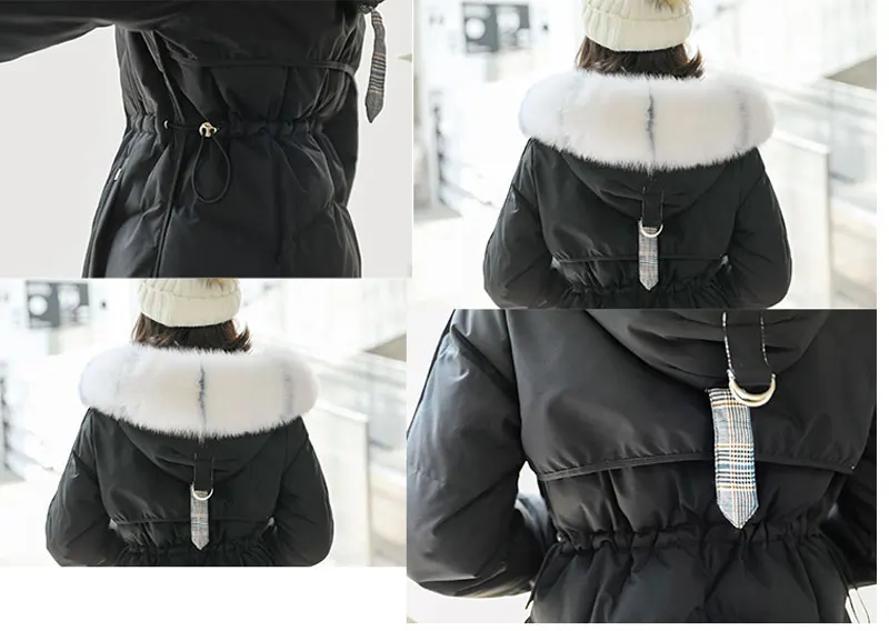 Новое зимнее длинное плотное белое пуховое пальто с натуральным лисьим меховым воротником, женская тонкая теплая пуховая куртка, ветрозащитная парка, верхняя одежда на молнии