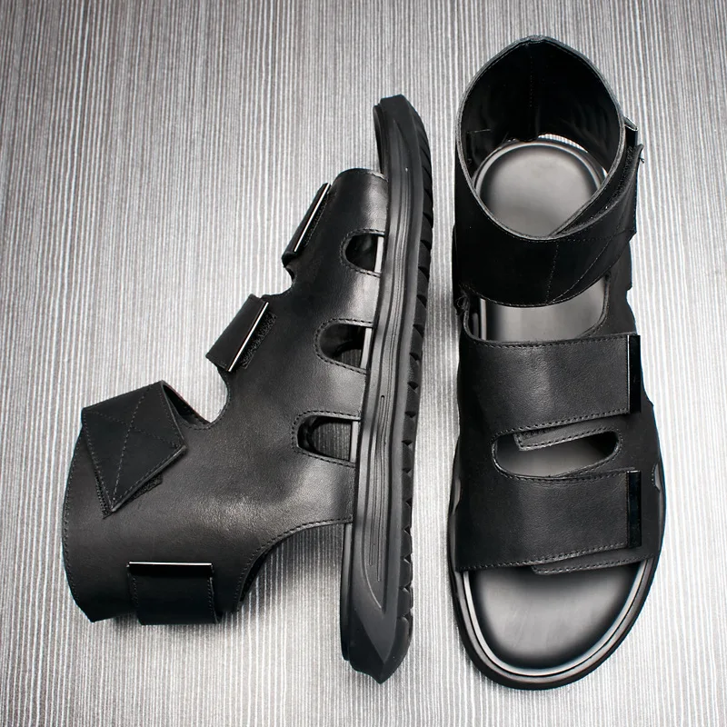 Roman sandals men summer cowhide comfortable breathable fashion comfortable shoes outdoor anti-skid casual Shoes men beach