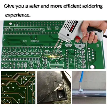 

220v-240v EU Automatic Electric Soldering Iron Tin Gun Rework Station Solder Wire Welding Tool With Lights